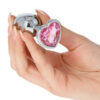 Toyz4lovers Heart Jewel Πρωκτική Σφήνα Silver / Pink - Image 4