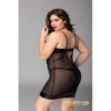 Plus Size Sexy Babydoll Μαύρο - Image 2