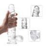 Dildo με Βεντούζα Διάφανο 25,5CM