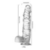 Dildo με Βεντούζα Διάφανο 25,5CM