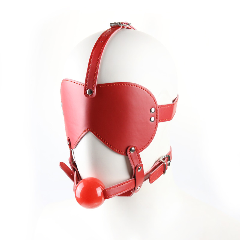 BLINDFOLD HARNESS WITH MOUTH GAG