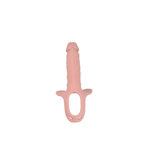 Στραπ Ον με επιμήκυνση πέους Hollow Strap-On Silicone Curved Dong