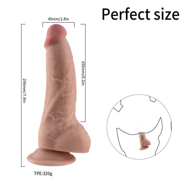 Foreskin Realistic Dildo 20cm