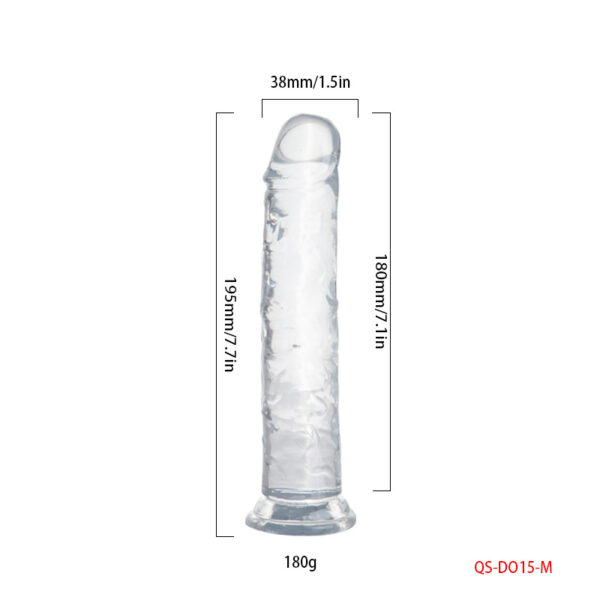 Διάφανο ρεαλιστικό dildo 19.5cm