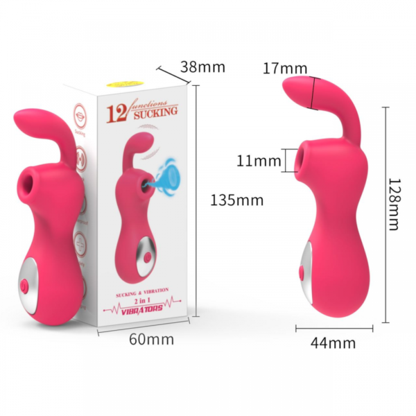 12 Functions Sucking Vibrator - 2 σε 1 Δονητής G-Spot και ρουφήχτρα - Image 5