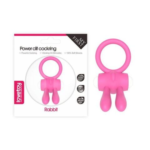 Lovetoy My First Power Clit Cockring Rabbit Pink