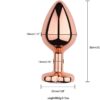 Rose Gold Heart Diamond Butt Plug - Πρωκτική σφήνα ροζ χρυσό σε σχήμα καρδιάς