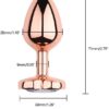 Rose Gold Heart Diamond Butt Plug - Πρωκτική σφήνα ροζ χρυσό σε σχήμα καρδιάς