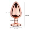 Rose Gold Heart Diamond Butt Plug - Πρωκτική σφήνα ροζ χρυσό σε σχήμα καρδιάς