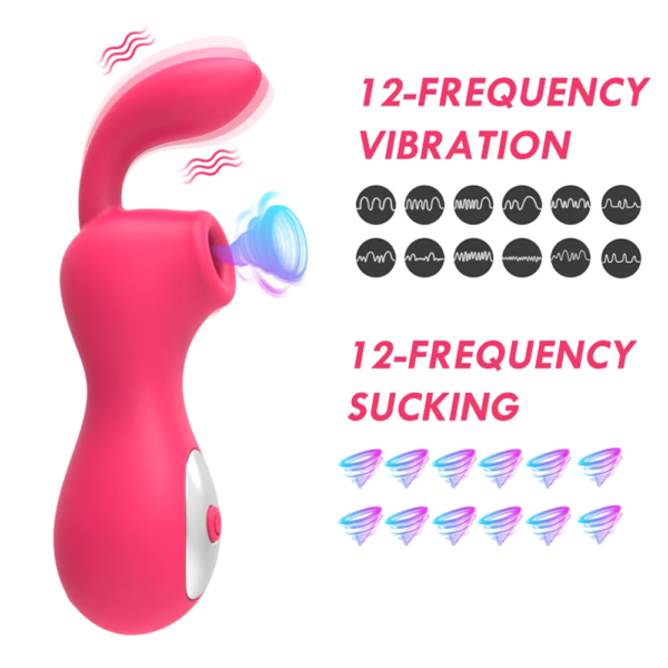 12 Functions Sucking Vibrator - 2 σε 1 Δονητής G-Spot και ρουφήχτρα