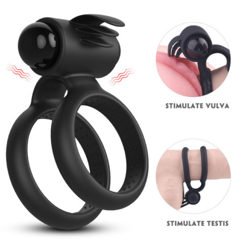 Vibrating Double Penis Ring - Διπλό Δαχτυλίδι Πέους με Δόνηση