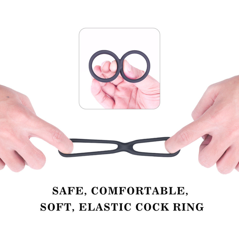 Silicone Cock and Balls Ring 30mm - Δαχτυλίδι Πέους και Όρχεων Σιλικόνης