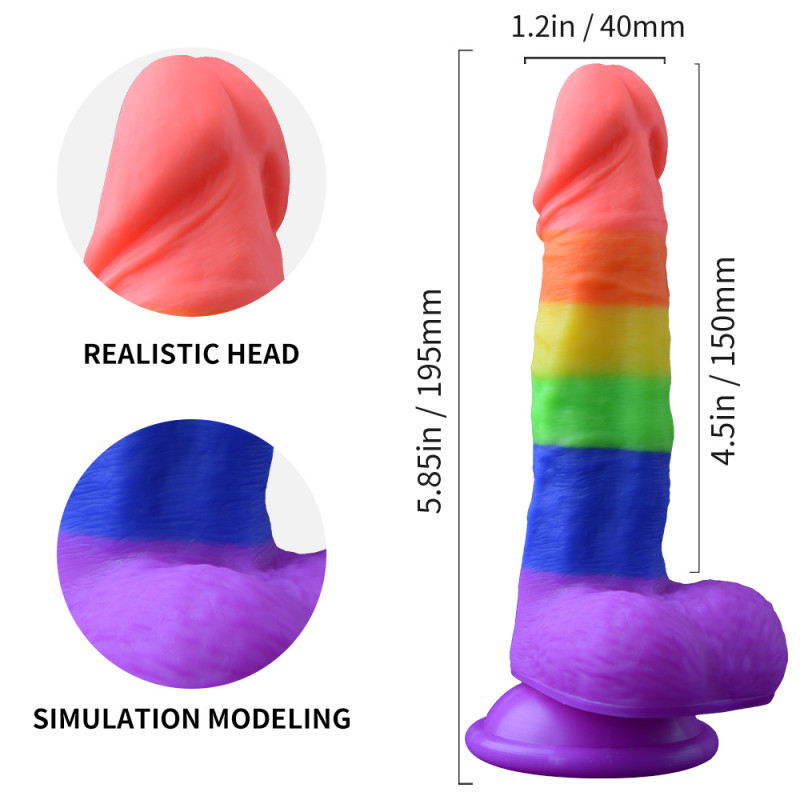 Multicolour Dildo - Ρεαλιστική Αίσθηση & Πολύχρωμο Στυλ