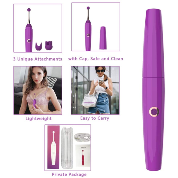 Φορητός Mini Vibrator με 3 Εξαρτήματα – Απόλυτη Ευελιξία