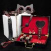 Δερμάτινο BDSM Set Μαύρο 8 τεμαχίων
