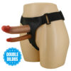 Double strap on dildo harness