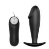 Anal plug with controler vibrator