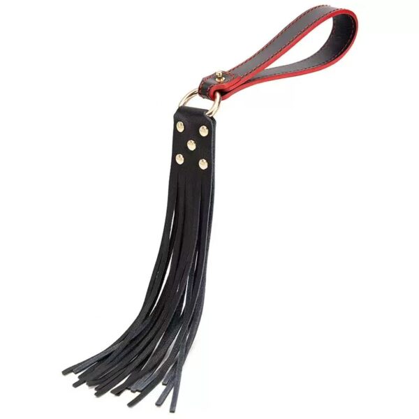 Whips κόκκινο μαύρο δερμάτινο