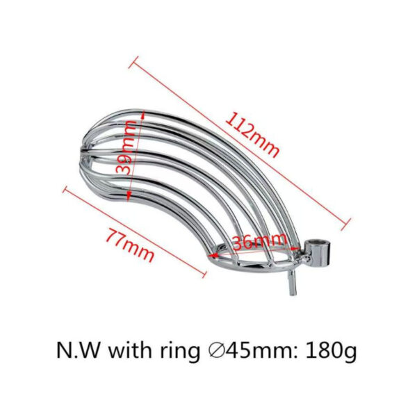 Cock Cage Silver 50mm – Μεταλλικό Κλουβί Πέους για Απόλυτο Έλεγχο & BDSM Απόλαυση