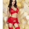 Sexy εσώρουχα κόκκινα σετ