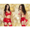 Sexy εσώρουχα κόκκινα σετ