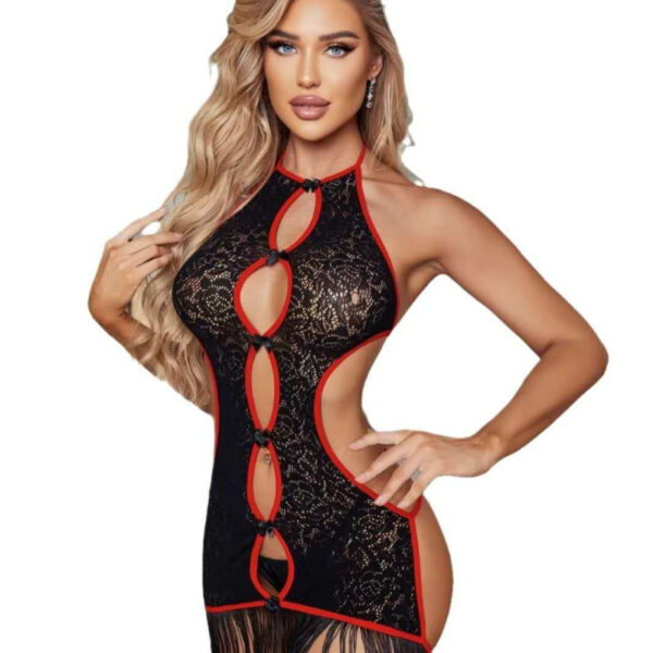 Sexy outfit black red