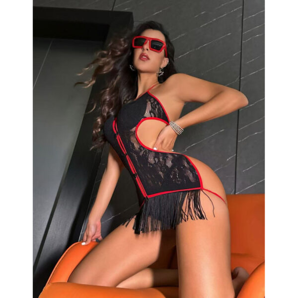 Sexy outfit black red