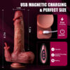 Dildo ρεαλιστικό με δόνηση και γλώσσα double pleasure