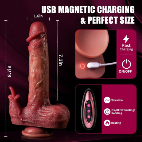 Dildo ρεαλιστικό με δόνηση και γλώσσα double pleasure