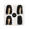 Περούκα με Σπαστό Μαλλί Μαύρο Μακριά