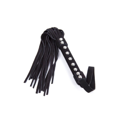 Leather Flogger Whip Small Μαστίγιο σε Μαύρο Χρώμα