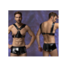 Ανδρικό Wet Look Harness Set με Boxer Style