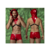 Ανδρικό Devil Set Κόκκινο με Κουκούλα και Boxer