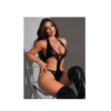Μαύρο Κορμάκι Lingerie με Cut-Out Σχέδιο - Image 3