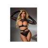 Μαύρο Διάφανο Lingerie Σετ με Cut-Out Σχέδιο - Image 3