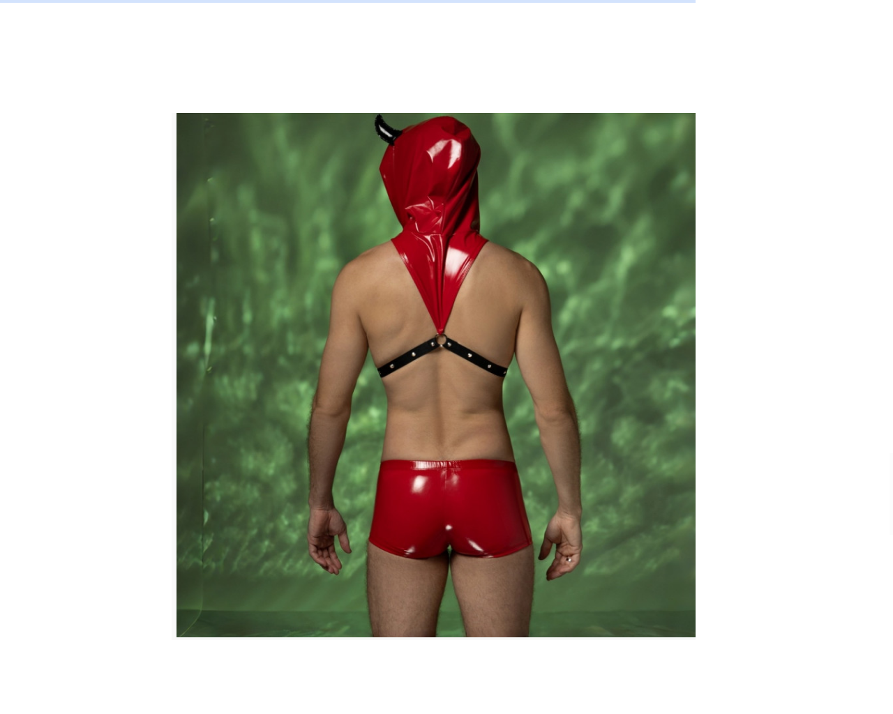 Ανδρικό Devil Set Κόκκινο με Κουκούλα και Boxer - Image 4