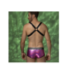 Bondage Ανδρικό Σετ με Harness και Μωβ Boxer Σορτς - Image 4