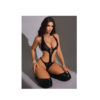 Μαύρο Κορμάκι Lingerie με Cut-Out Σχέδιο