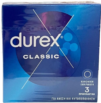 Durex Προφυλακτικά Classic 3τμχ 56mm Natural