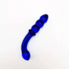 Δονητής Γυάλινος με Καμπύλη Μπλε Curved Glass Vibrator Blue - Image 3