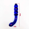 Δονητής Γυάλινος με Καμπύλη Μπλε Curved Glass Vibrator Blue