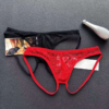Ανδρικό Κόκκινο Σέξι Εσώρουχο με Δαντέλα Men's Red Sexy Underwear with Lace - Image 2