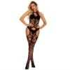 Μαύρο Ολόσωμο Σετ See-Through με Καλσόν και Cut Outs Black See-Through Bodysuit with Tights and Cut Outs - Image 9