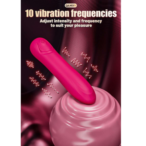 Αδιάβροχος Επαναφορτιζόμενος Δονητής 9cm Pink Waterproof Rechargeable Vibrator 9cm
