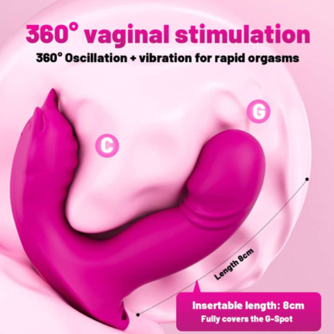 Ροζ Δονητής Διπλής Διέγερσης Pink Dual Stimulation Vibrator
