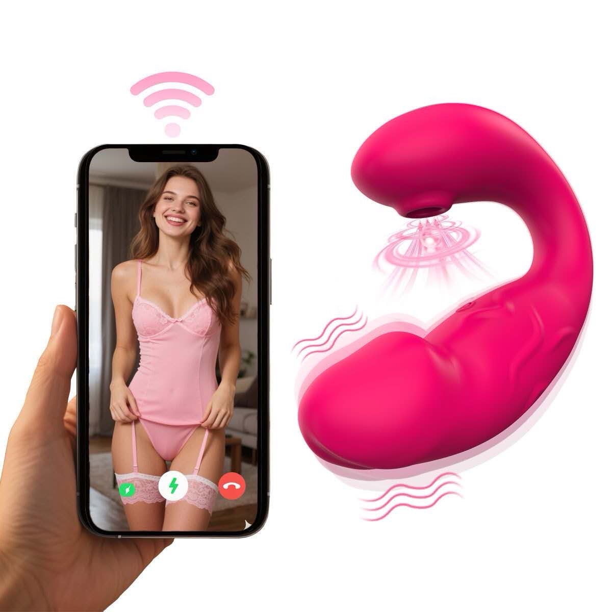 Δονητής g-spot με αναρρόφηση, φόρτιση με καλώδιο DC