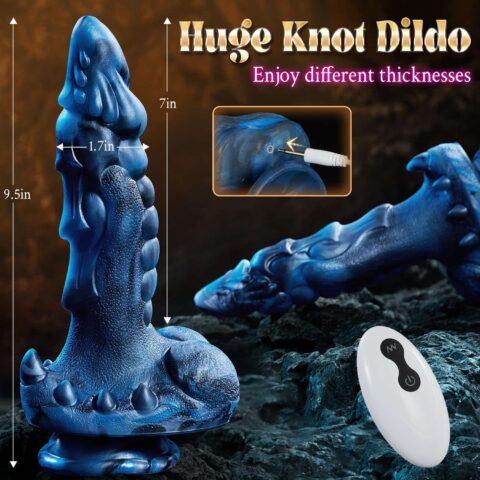 Fantasy dildo δράκος μπλε με βεντούζα και τηλεχειριστήριο GM-551